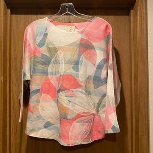 Sioni Multicolor Abstract Long Sleeve Top